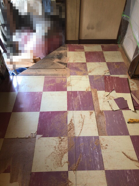 image9 【工事VOL 5】キッチン・廊下の床張替え工事
